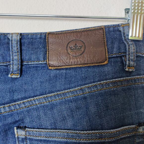 Peter Miller Vintage Wash Straight Leg Jeans Dark Blue Stretch 33x33 Tailored - Picture 6 of 11